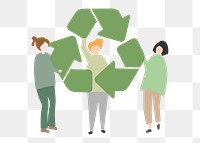 Recycle png icon sticker, transparent background