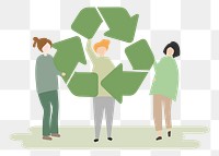 Recycle png icon sticker, transparent background