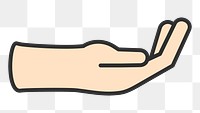 Hand gesture png sticker, transparent background