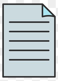 Document icon png sticker, transparent background