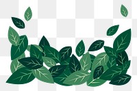 Leaf border png sticker, transparent background