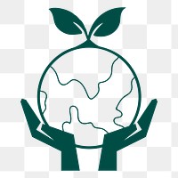 Protect world png sticker, transparent background