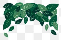 Leaf border png sticker, transparent background