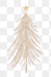 Christmas tree png sticker, festive design, transparent design