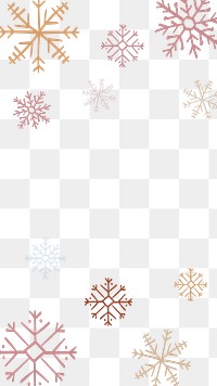 Aesthetic snowflake png frame, transparent background