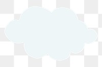 Cloud png sticker, cute doodle, transparent background