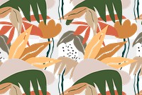 Botanical pattern png background, transparent design