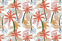 Floral pattern png background, transparent design