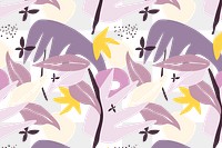 Botanical pattern png background, transparent design