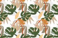 Leaf pattern png background, transparent design