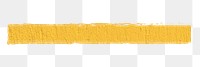 Yellow line png sticker, textured design, transparent background