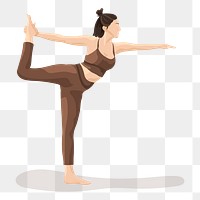 Yoga woman png sticker illustration, transparent background