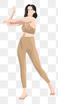 Yoga woman png sticker illustration, transparent background