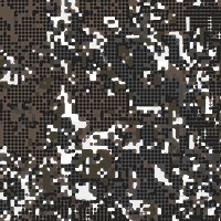 PNG brown digital camouflage pattern sticker, transparent background