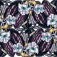 PNG Edouard Benedictus floral pattern sticker, seamless design, transparent background