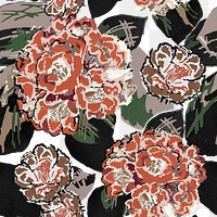 PNG Edouard Benedictus floral pattern sticker, seamless design, transparent background