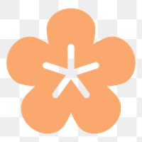 Flower png sticker, shape design, transparent background