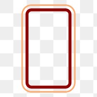 Retro png frame badge sticker, transparent background