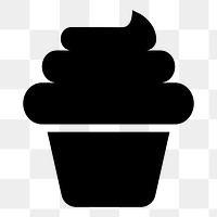 Cupcake png icon sticker, food and drink icon, transparent background