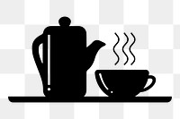 Coffee png icon sticker, food and drink graphic, transparent background