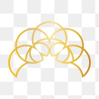 Luxury yoga png sticker, logo element, transparent background