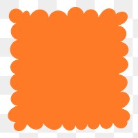 Orange frame png sticker, transparent background