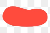 Red blob png shape sticker, transparent background