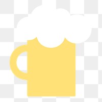 Beer glass png sticker, alcohol beverage, transparent background