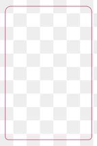Pink frame png rectangle sticker, transparent background
