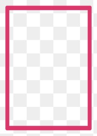 PNG pink rectangle frame, transparent background