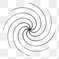 Spiral circle png sticker, transparent background