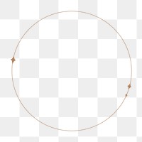 Minimal circle png sticker, frame, transparent background