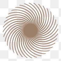 Spiral circle png sticker, transparent background