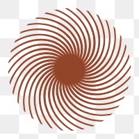 Spiral circle png sticker, transparent background