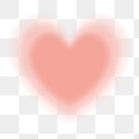 Gradient heart png aesthetic sticker, transparent background