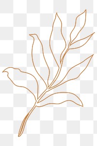 Brown leaf png sticker, transparent background