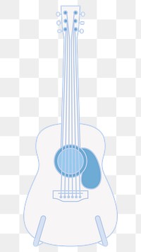 Guitar illustration png sticker, transparent background