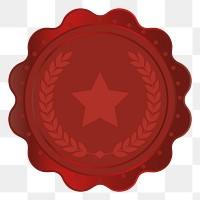 Wax seal png badge sticker, transparent background
