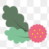 Cute flower png sticker, pastel illustration, transparent background