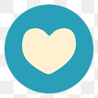 Heart shape png sticker, transparent background