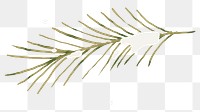 PNG snowy branch sticker, transparent background