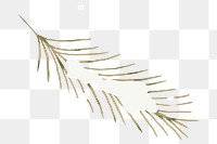 Snowy branch png winter sticker, transparent background