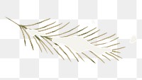 PNG snowy branch sticker, transparent background