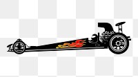 Racing car png sticker illustration, transparent background. Free public domain CC0 image.