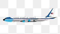 American airplane png sticker illustration, transparent background. Free public domain CC0 image.
