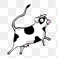 Cow png sticker illustration, transparent background. Free public domain CC0 image.