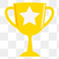 Trophy png illustration, transparent background. Free public domain CC0 image.