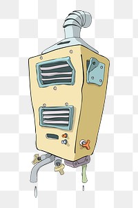 Water heater png illustration, transparent background. Free public domain CC0 image.