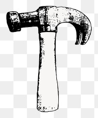 Hammer png illustration, transparent background. Free public domain CC0 image.