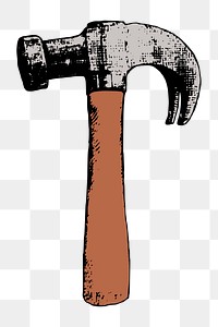 Hammer png illustration, transparent background. Free public domain CC0 image.